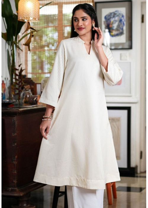 TAHIRA YELLOW STRIPE KURTA